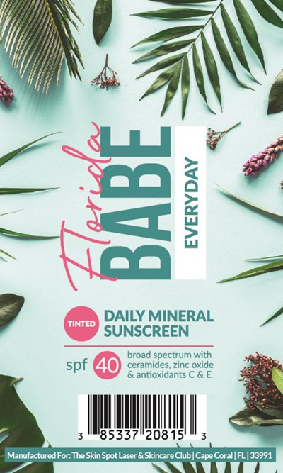 Package Label - Skin Spot Florida Babe Everyday Tinted Replenishing Daily Protection 208 SF